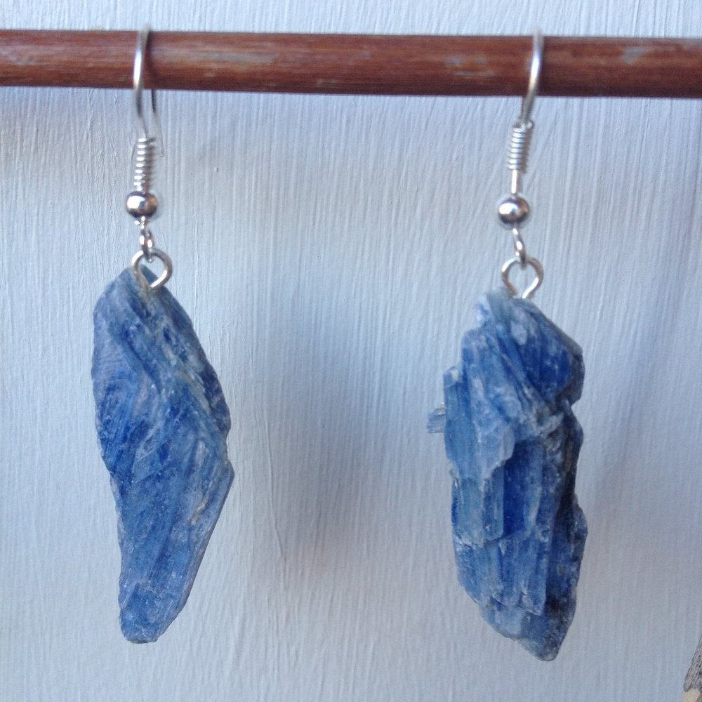Rough Kyanite Gemstone Earrings